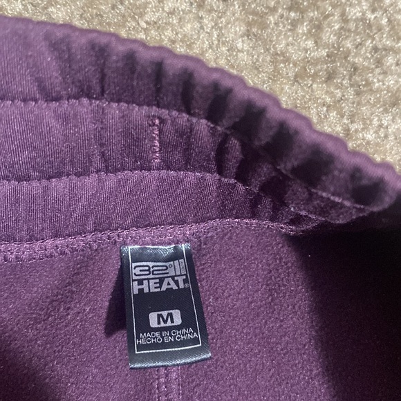 32 Degrees Heat Burgundy Joggers - Picture 7 of 8